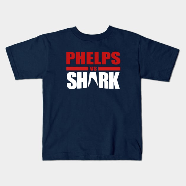 Phelps VS Shark Kids T-Shirt by teesmile